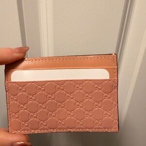 Gucci Blush Pink Embossed Card Holder